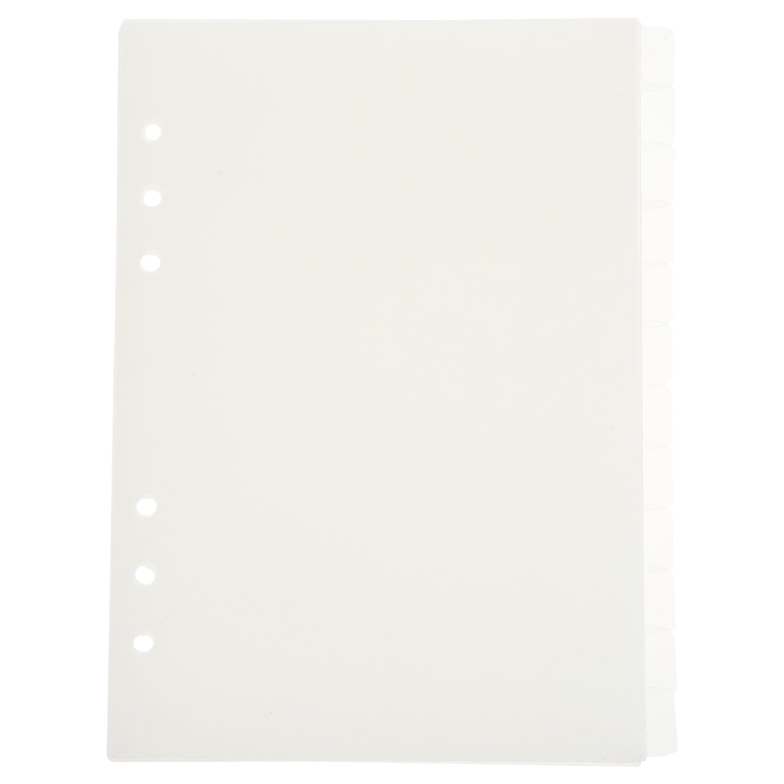 12Pcs Plastic Colored Tab Dividers Index Classified Labels Six Holes Binder Dividers