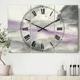 thumbnail image 3 of Designart 'Watercolor Minimal Purple Tones I' Farmhouse Wall Clock, 3 of 3