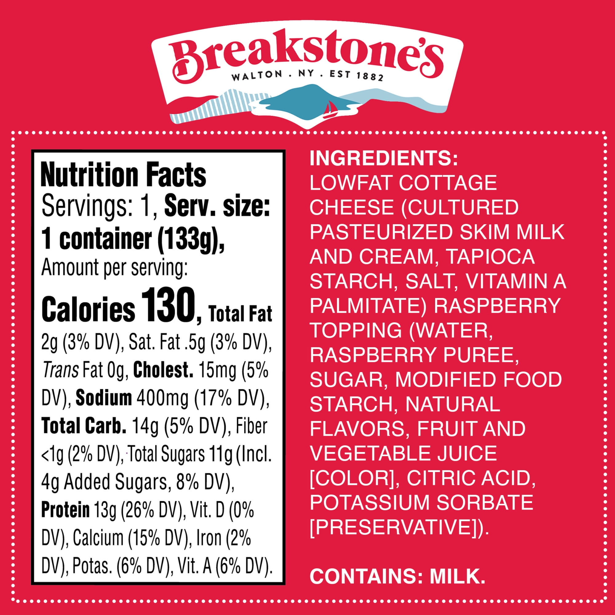 Breakstone's Cottage Doubles Lowfat Cottage Cheese With 2% Milkfat And ...