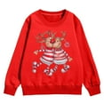 thumbnail image 5 of Fiaer Christmas Sweatshirts Women Reindeer Funny Graphic Pullover Plus Size Long Sleeve No Hooded Hoodies Crew Neck Loose Fit Trendy Tops Red 130, 5 of 5