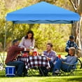 thumbnail image 2 of Gymax 10ft X 10ft Pop Up Tent Slant Leg Canopy W/ Roll-up Side Wall Blue, 2 of 10