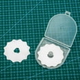 thumbnail image 4 of GHSDFBB 2 Pieces 45 mm Perforating Rotary Replacement Blades 45 mm Rotary Cutter Blades with Plastic Box for Crochet Edge Cutting Crafting Sewing Leather Paper Cardstock, 4 of 7