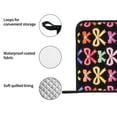 thumbnail image 5 of 2 Pack Kitchen Pot Holders Heat Resistant Oven Hot Pads With Hand Pockets And Hanging Loops For Baking Cooking 8x8in Shimmering Pearl Bow, 5 of 9