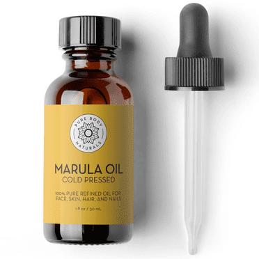 Marula Facial Oil for Face and Hair, 100% Natural Cold-Pressed 1fl oz by Pure Body Naturals