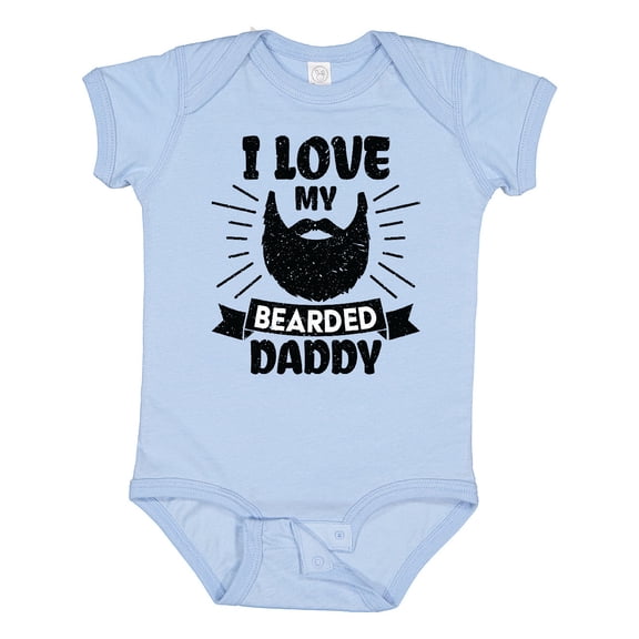 Inktastic I Love My Bearded Daddy for Fathers Day with Grunge Boys Baby Bodysuit