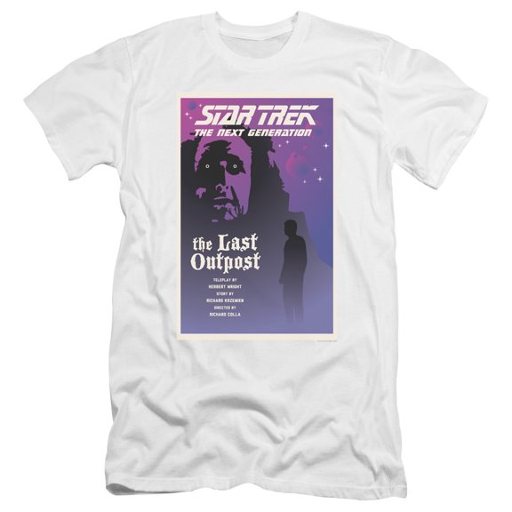 Star Trek Tng Season 1 Episode 5 Premium Canvas Adult Slim Fit 30/1 T-Shirt White