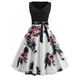 thumbnail image 1 of Vestido de columpio sexy sin mangas con cuello en V estampado vintage de moda para mujer Fridja  hj4680, 1 of 7