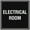 Black, variant on Signs ByLITA Square Electrical Room Sign - Easy Installation | Durable Material (Black /Gold) - Small