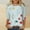 Blue, variant on ALLLIST 3/4 Sleeve Womens Tops Holiday Crew Neck T-Shirts Trendy Pink Floral Shirts Tops for Ladies