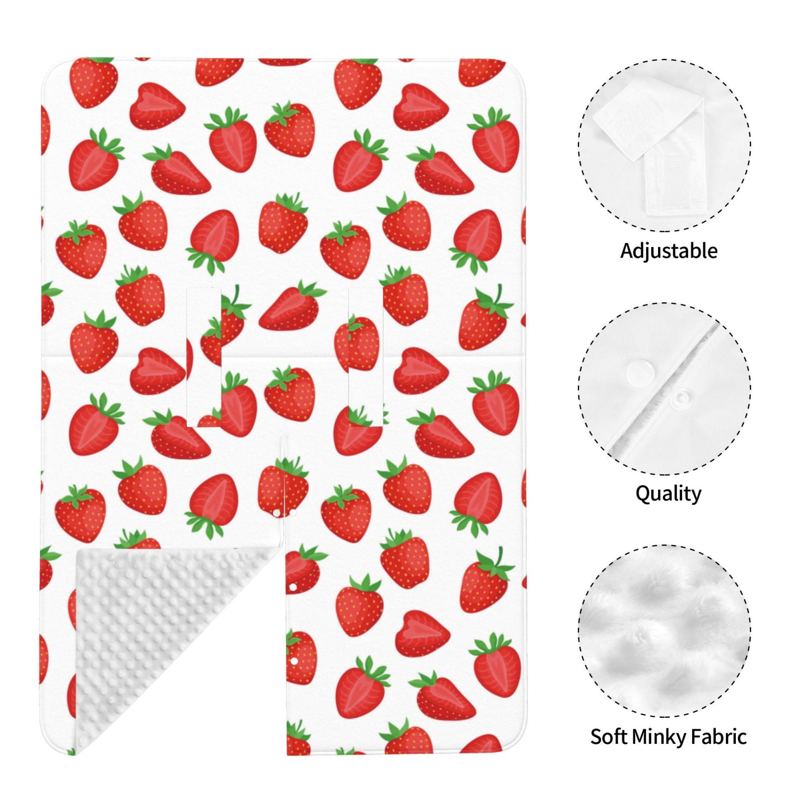 Naloa Strawberries Baby Car Seat Cover, Breathable Baby Carrier Cover, Multiuse Baby Carrier Cover & Nursing Breastfeeding Cover