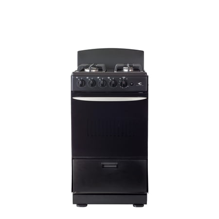 Magnificent Chef - Free Delivery- 20" Black Gas Stove with 2.4 CFT Oven Capacity -Sealed Burners, 1 Ultra-Fast, 3 Fast – Easy to Clean, Iron Grates, Cool Knobs 2-year Warranty.
