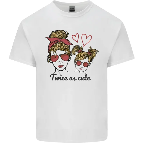 Mummy and Daughter Twice as Cute as Daddy and Me Funny for a Mommy Unisex T-Shirt, up to size 5xl