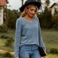 thumbnail image 2 of AELand Womens Sweaters, Casual V Neck Long Sleeve Tops and Blouses For Spring & Fall & Winter, 2 of 7