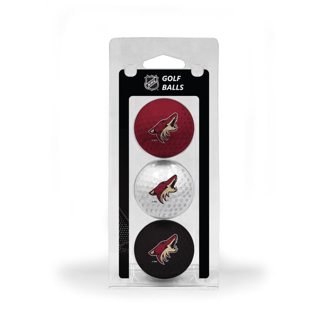 Team Golf NHL Arizona Coyotes Regulation Size Golf Balls, 3 Pack, Full Color Durable Team Imprint