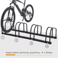 thumbnail image 4 of HOMCOM 4-Bike Bicycle Floor Parking Rack Cycling Storage Stand Black, 4 of 9