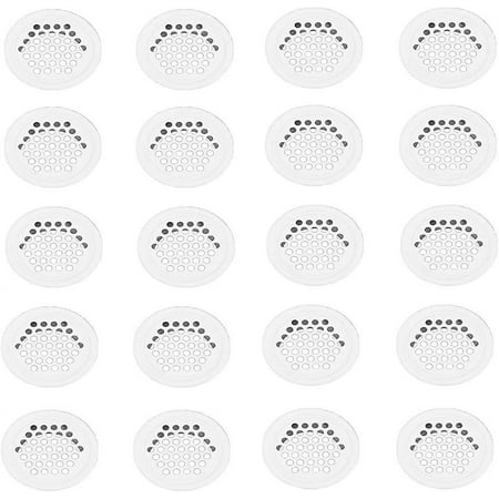 

20 Pieces 35mm Stainless Steel White Round Ventilation Grille - Vent Hole for Cabinet Cupboard Kitchen Cabinet
