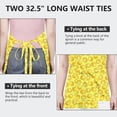 thumbnail image 6 of Yellow Lemon Slices Yellow Pattern Apron-Garden Aprons for Women with Pockets-Cotton Linen Waterproof Kitchen Cooking Gardening Aprons Adjustable for Kitchen,Cooking,BBQ and Salon 33x27 Inch, 6 of 7