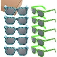 thumbnail image 1 of GFDYREE 10 Pcs Lunettes de Soleil 8 Bits Pixel Protection UV Gamer Adultes Enfants Cadeaux de Fête, 1 of 4
