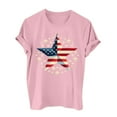 thumbnail image 2 of SOOMLON Fourth of July Summer Tops for Women 2024 Usa Flag Shirts Crew Neck 4th of July Tops Short Sleeve Flowy T-Shirt Trendy Tee Blouse Apparel, 2 of 3