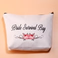 thumbnail image 5 of Bride Makeup Bag Bridal Shower Gifts Bachelorette Party Cosmetic Bag Wedding Gifts Engagement Bride Gifts Miss to Mrs Bride to Be Gifts, 5 of 7