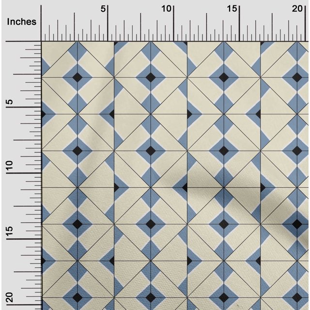 oneOone Cotton Poplin Fabric Diamond Geometric Fabric Prints By Yard 42 Inch Wide