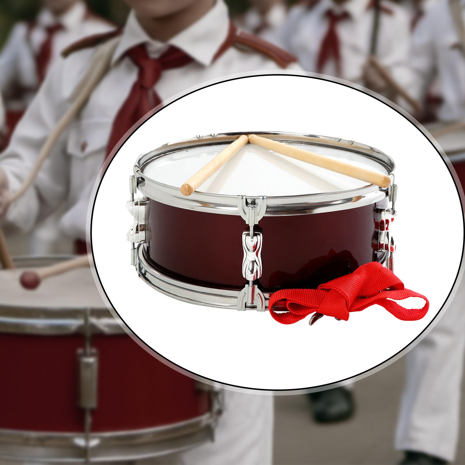 Snare Drum 13inch Percussion Instrument Music Drum Set with Sturdy Galvanized Material for Boys Practice