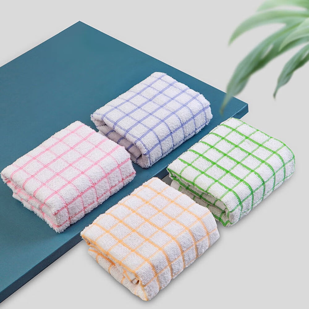 Kitchen Towels and Dishcloths, Ecofriendly Upcycled Cotton Set of 4, Large  20 x 28 in Super Absorbent Premium Weave, Toallas de cocina