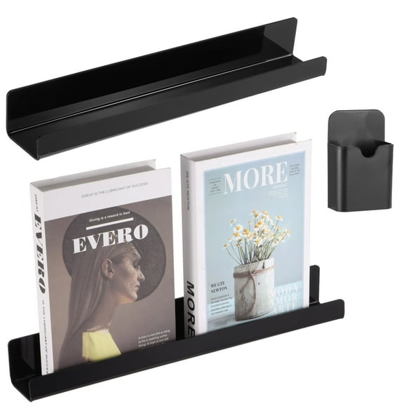 2 PCS Magnetic Book Shelves, Bookshelves for Whiteboard, Magnetic Shelf Metal Floating Book Shelves Rack for Office, Magnetic Book Display Shelf for School Classroom