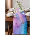thumbnail image 4 of Ldtrchee Blue Purple Ombre Table Runner 90 Inches, Marble Ink Painted Modern Abstract Bed Runner Dresser Scarves Tabletop for Indoor Outdoor Parties/Ceremony/Banquet, 13" x 90", 4 of 8