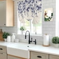 thumbnail image 5 of Vintage Navy Blue Roses Balloon Curtains for Bedroom/Front Door/Bathroom, Spring Floral Elegant Pastoral Retro Art Tie Up Curtains 63 Inch Length Kitchen Curtains Shades for Windows 46"x63", 5 of 8