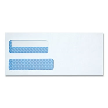 Universal Office Products UNV36103 No.10 Square Flap Gummed Double Window Business Envelope