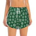 thumbnail image 4 of Lsque Christmas Pattern At Buffalo Plaid Printed Women's Running Shorts with Liner Pockets,Elastic Quick Dry Workout Athletic Gym Yoga Shorts,Womens High Waist Shorts-Medium, 4 of 9