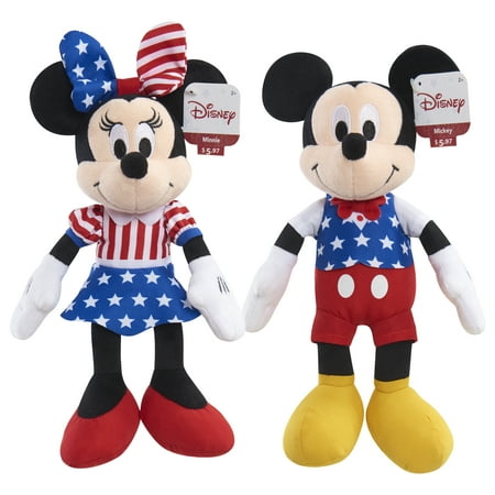 Disney Patriotic Bean Plush Mickey & Minnie - 2 Pack Bundle