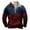 B Wine, variant on Timoontee Men's Quarter Zipper Sweatshirts Fall Winter Thermal Warm Sweater Casual Loose Stand Up Collar Fit Jacket Coats Big Pocket Color Block Tops Navy M