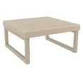 thumbnail image 2 of Luxury Commercial Living 25.5" Taupe Brown Square Ottoman with Sunbrella Natural Cushion, 2 of 5