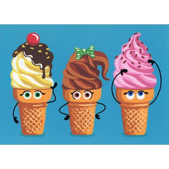 Avanti Press Ice Cream Cone Hair Dos A-Press Funny Birthday Card