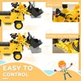 thumbnail image 5 of HOMCOM Ride On Bulldozer, Pull Cart Kids Sit & Scoot Construction Toy with Horn, Storage, Shovel for Sand and Snow, Ages 3 Years Old, 5 of 10