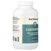 Real Mushrooms 5 Defenders®, Mushroom Extract Powder, 200 Capsules