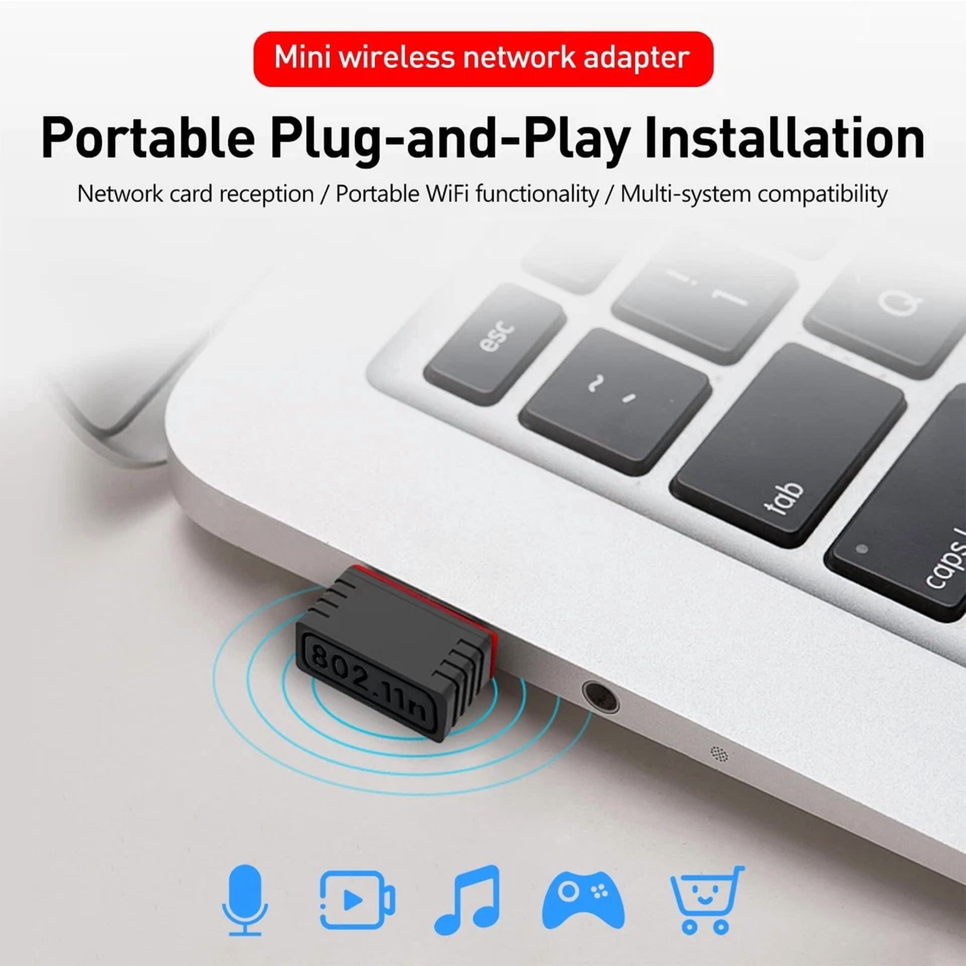 CRESTIN- 2 Pack150Mbps Free Driver Wireless Usb Wifi Adapter Single Band 2.4Ghz Free Driv