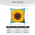 thumbnail image 4 of Haiem Golden Sunflower in Blue Print Velvet Soft Solid Decorative Square Throw Pillow Covers Set with Elegant Piping Christmas Cushion Case for Sofa Bedroom Car-16"x16", 4 of 8