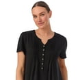 thumbnail image 5 of Aria Women’s Short Sleeve Split Neck Sweater Knit Nightgown, Sizes XS-5X, 5 of 5