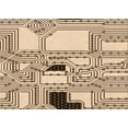 thumbnail image 1 of Ahgly Company Machine Washable Indoor Rectangle Transitional Sienna Brown Area Rugs, 2' x 4', 1 of 7