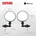 thumbnail image 2 of Espejos redondos Kinlley Motocicleta Cafe Racer Negro, 2 of 9