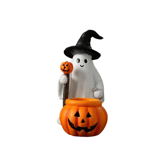 Halloween Ghost Decor Halloween Pumpkin Decor Witch Hat Decor Cute Small Halloween Statue Halloween Table Decor for Home Party Halloween 1 Piece