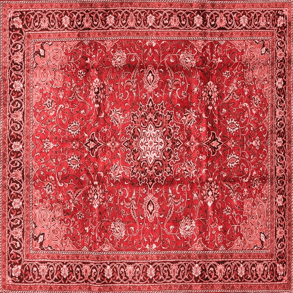 Ahgly Company Indoor Square Persian Red Traditional Area Rugs, 4' Square