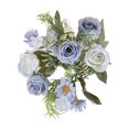 thumbnail image 1 of CSChome Artificial Flower Artificial Flower Bunch: Realistic Looking Non fading 5 Forks with 4 Rosebuds Perfect for Wedding Simulation Bouquets and Home Decor, 1 of 7