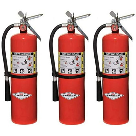 Amerex B456 10lb ABC Fire Extinguisher W/ Wall Hook -  3 Pack