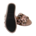 thumbnail image 2 of Roxoni Womens Fuzzy Leopard Print Slippers with Bow  Cozy Plush Indoor House Slides, Soft Memory Foam, Non-Slip Sole, 2 of 7