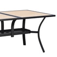 thumbnail image 7 of Wooflex Rectangular Outdoor Dining Table with Black Iron Frame & Brown Wood Plastic Top, Detachable for Outdoor Backyard & Garden, 7 of 7