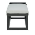 thumbnail image 5 of Linon Mickle Upholstered Bench with Built-In Tray, Black/Gray, 5 of 13